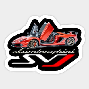 Lamborghini SVJ Supercar Products Sticker